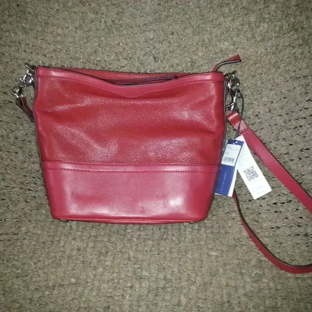 REBECCA MINKOFF-Blythe SM Convertible Hobo-Studded Scarlet Leather-NWT/Dustbag